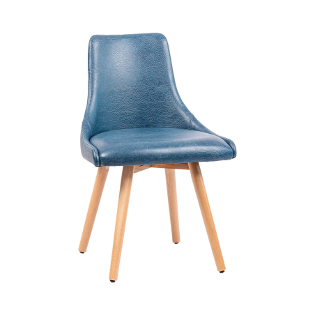 Lars - Chaise confortable avec pieds en bois