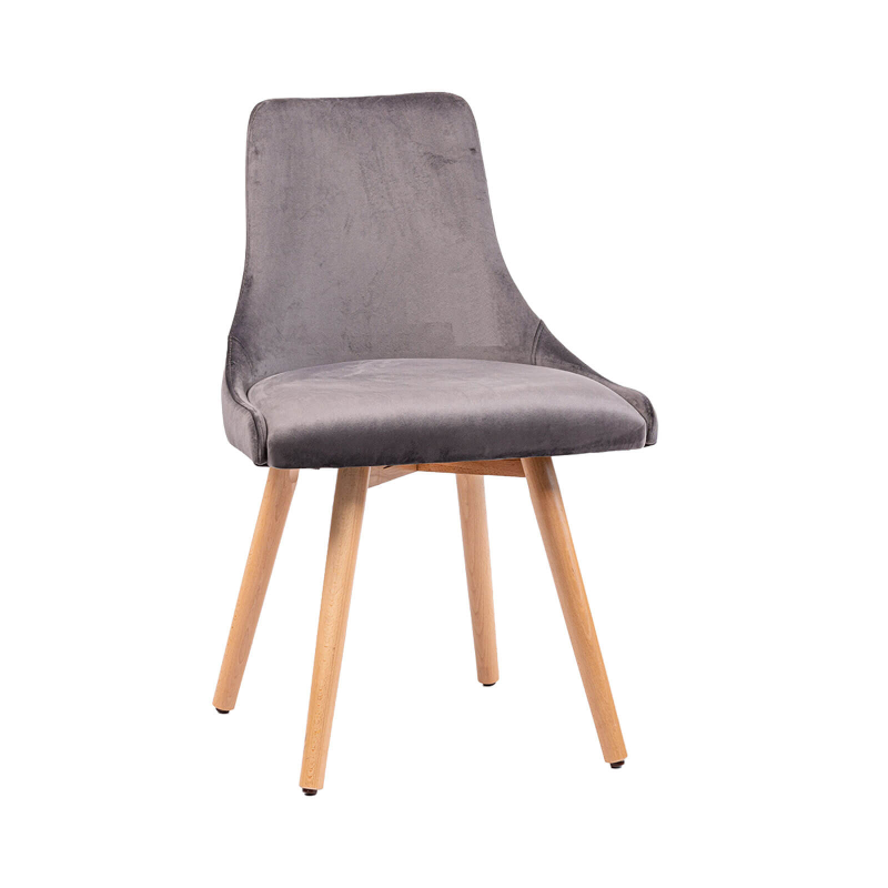 Lars - Chaise confortable avec pieds en bois