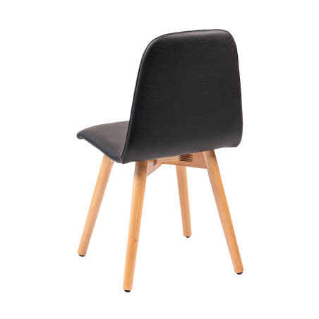Pandora - Chaise rembourrée avec pieds coniques en bois