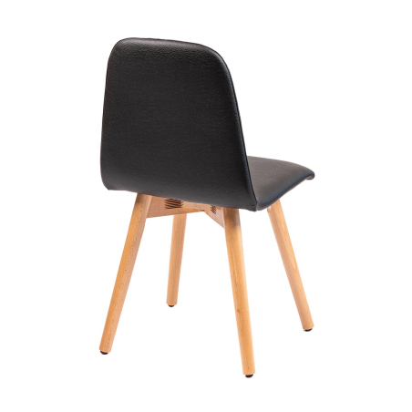 Pandora - Chaise rembourrée avec pieds coniques en bois