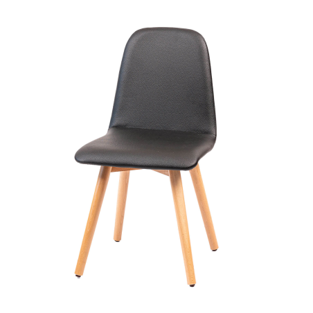 Pandora - Chaise rembourrée avec pieds coniques en bois