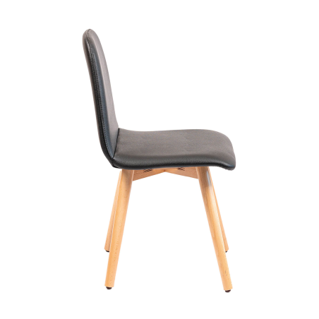Pandora - Chaise rembourrée avec pieds coniques en bois