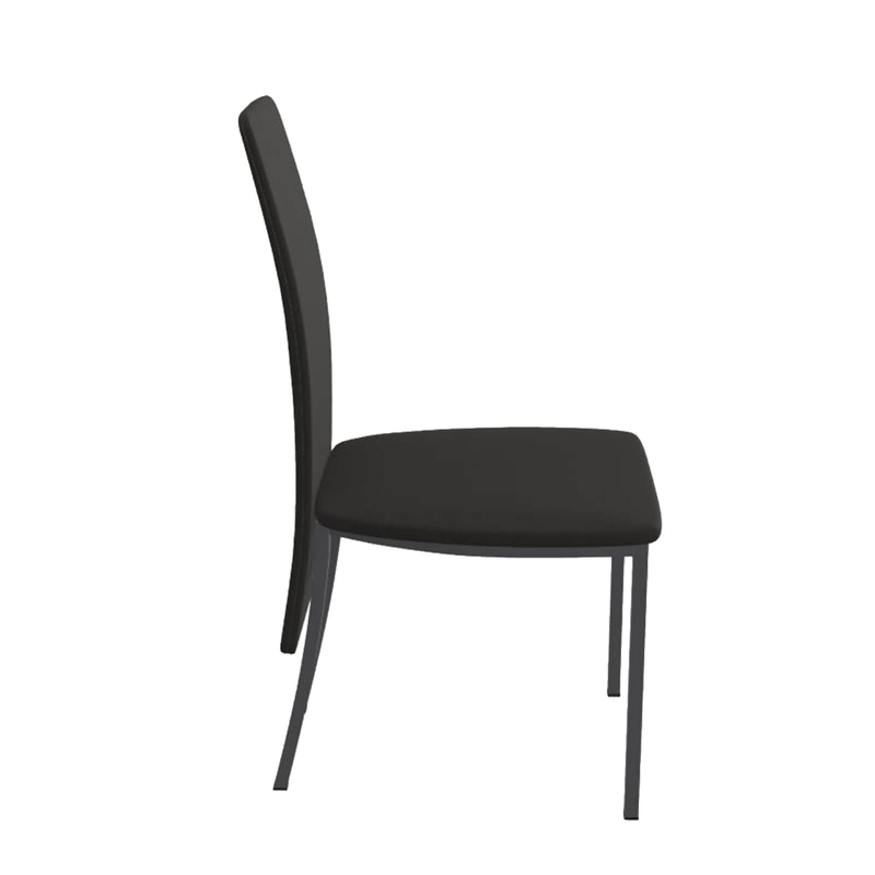 Elyn - Chaise de séjour contemporaine tissu et pieds métal