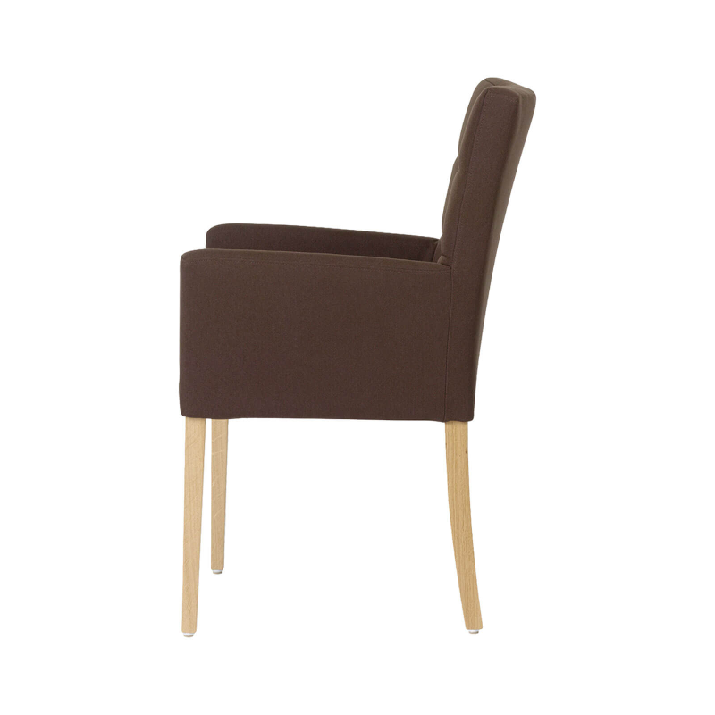 Carré Mobitec® - Fauteuil de salon contemporain en bois et tissu