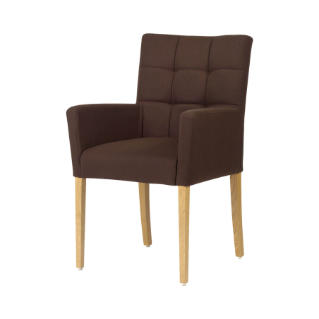 Carré Mobitec® - Fauteuil de salon contemporain en bois et tissu