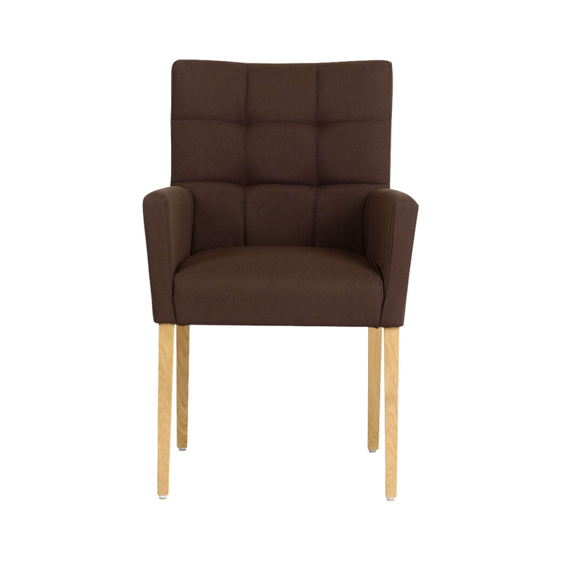 Carré Mobitec® - Fauteuil de salon contemporain en bois et tissu