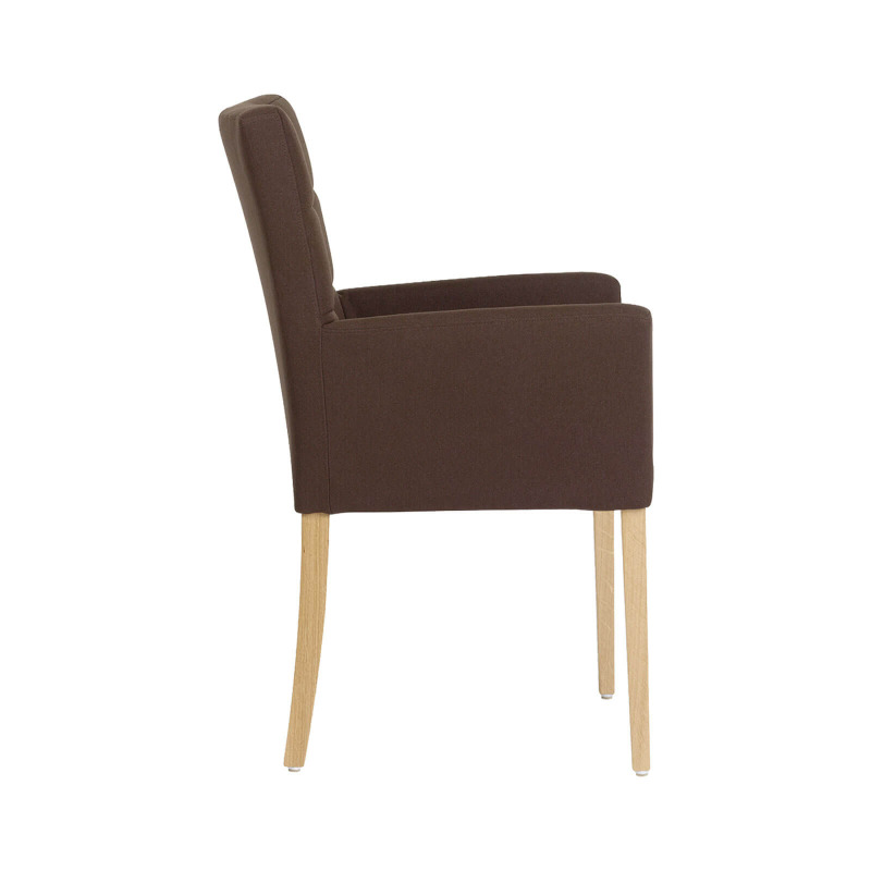 Carré Mobitec® - Fauteuil de salon contemporain en bois et tissu