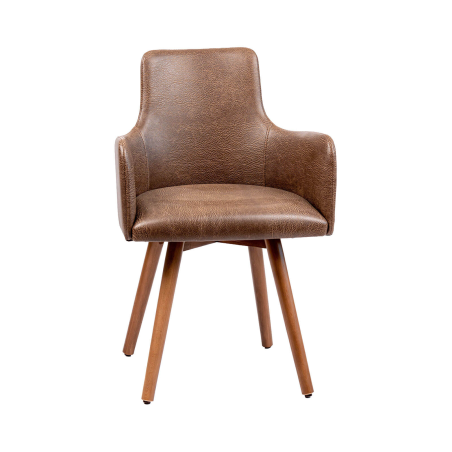 Anders - Fauteuil rembourré avec pieds bois