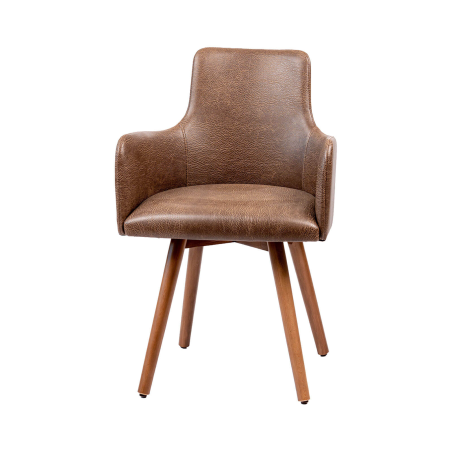 Anders - Fauteuil rembourré avec pieds bois