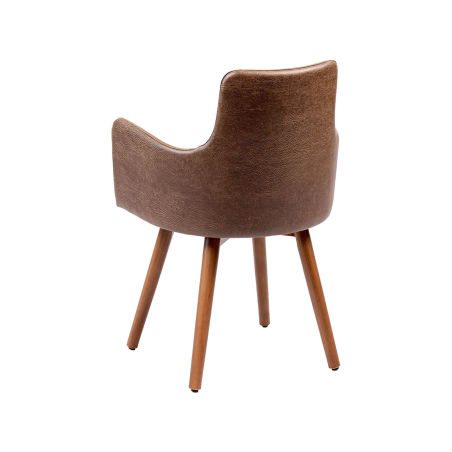 Anders - Fauteuil rembourré avec pieds bois