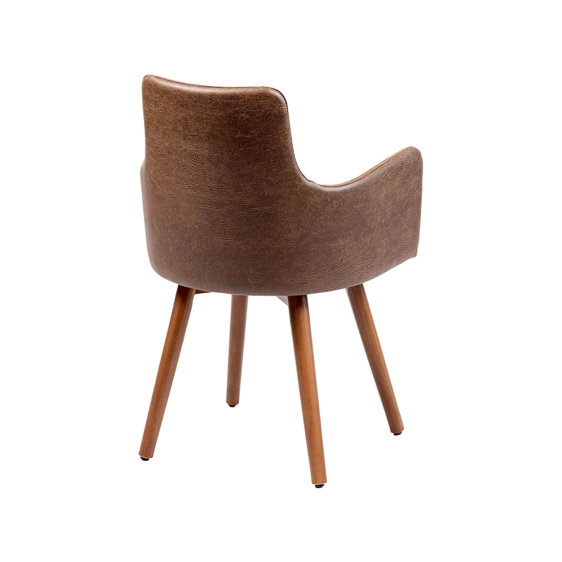 Anders - Fauteuil rembourré avec pieds bois