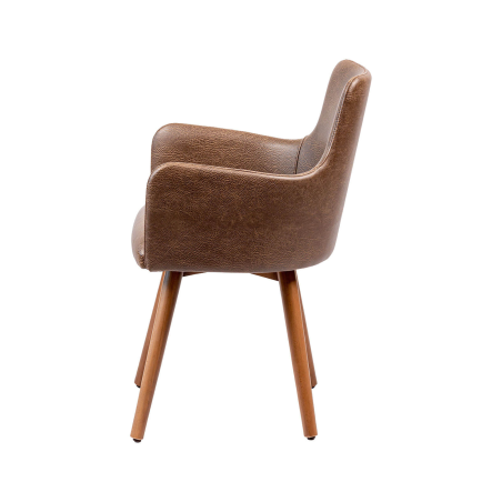 Anders - Fauteuil rembourré avec pieds bois