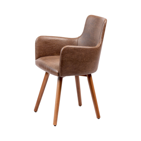 Anders - Fauteuil rembourré avec pieds bois