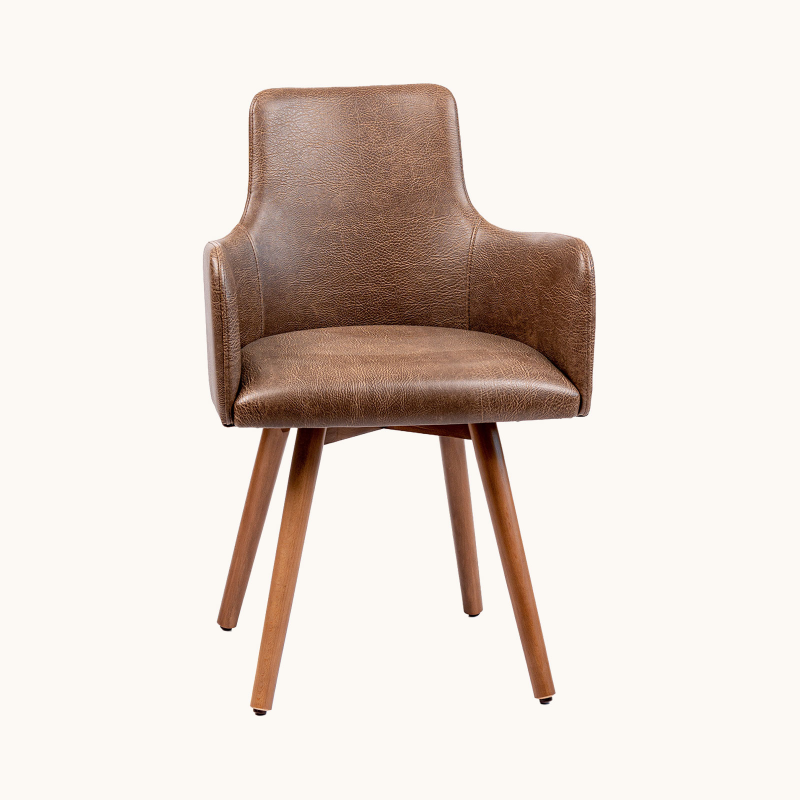 Anders - Fauteuil rembourré avec pieds bois
