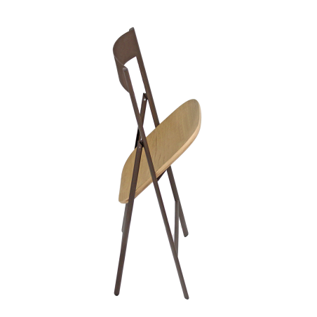 Jolie - Chaise pliante italienne en bois et métal