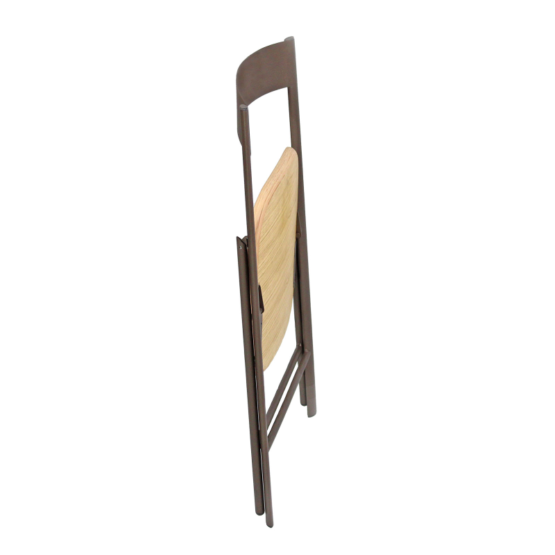 Jolie - Chaise pliante italienne en bois et métal