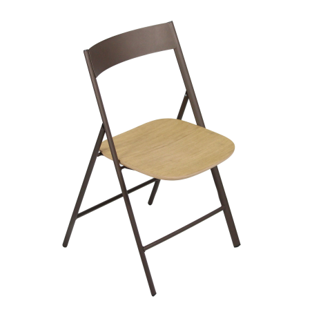 Jolie - Chaise pliante italienne en bois et métal