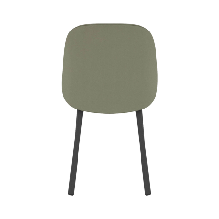 Sofia - Chaise cosy en simili avec pieds métal
