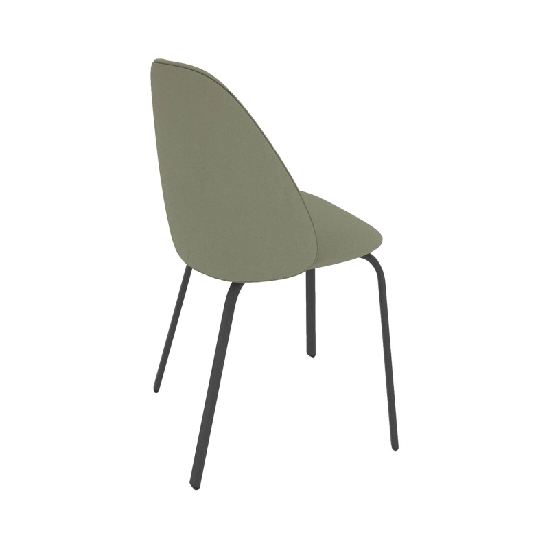 Sofia - Chaise cosy en simili avec pieds métal