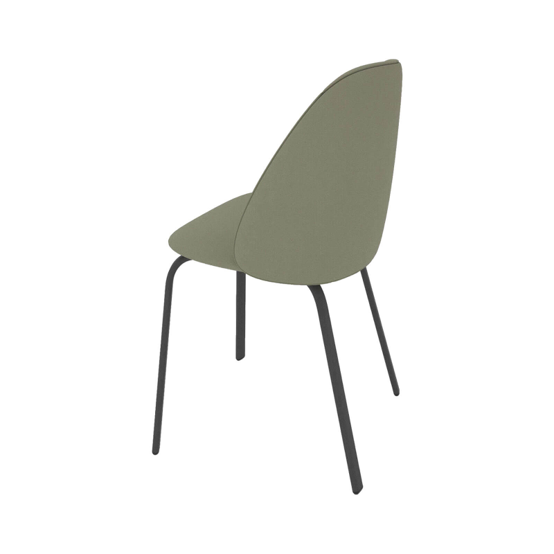 Sofia - Chaise cosy en simili avec pieds métal