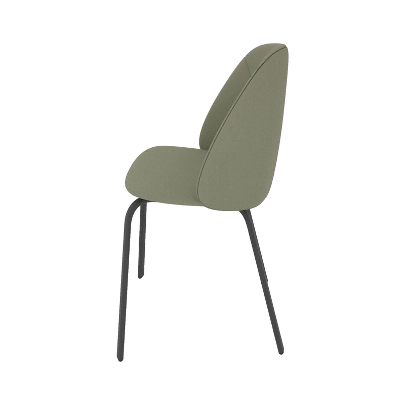 Sofia - Chaise cosy en simili avec pieds métal