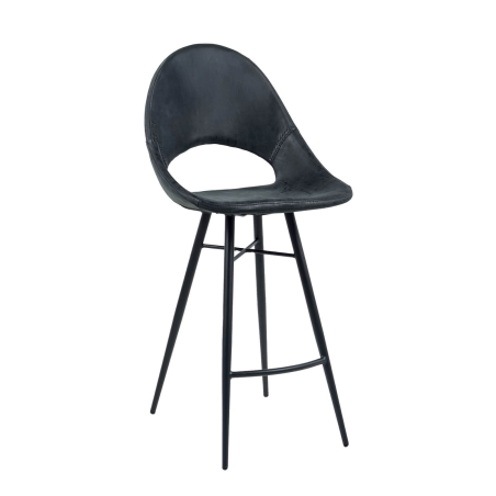 Isidore - Tabouret snack design avec coque ajourée