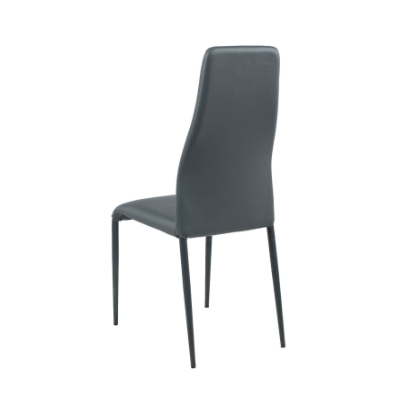 Mirta - Chaise de salle à manger italienne en synthétique et métal
