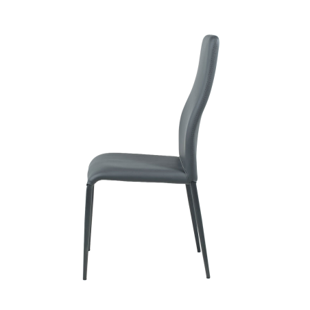 Mirta - Chaise de salle à manger italienne en synthétique et métal