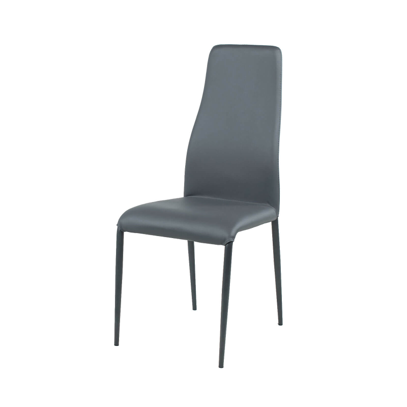 Mirta - Chaise de salle à manger italienne en synthétique et métal