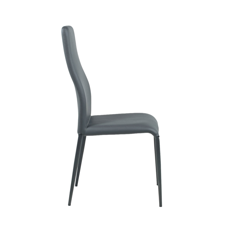Mirta - Chaise de salle à manger italienne en synthétique et métal