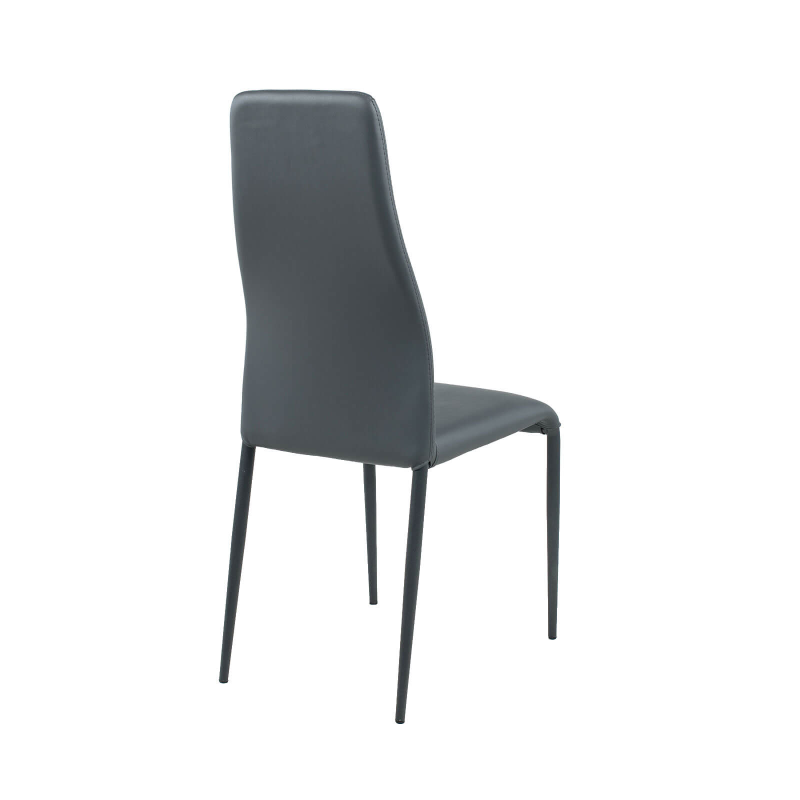 Mirta - Chaise de salle à manger italienne en synthétique et métal