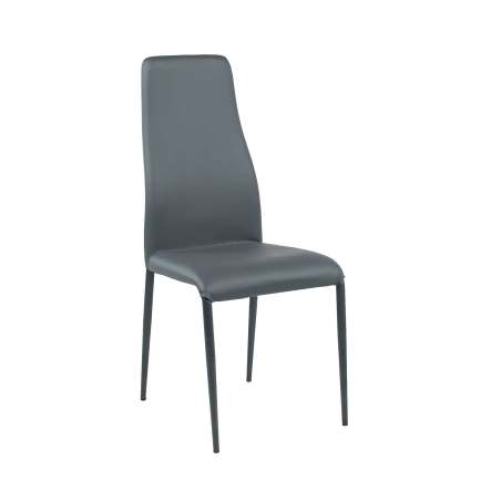 Mirta - Chaise de salle à manger italienne en synthétique et métal