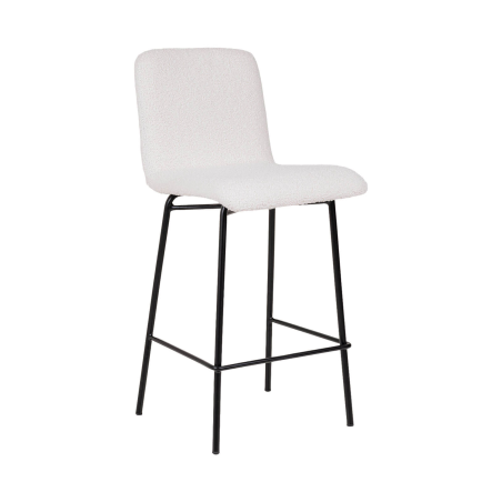 Plaza - Tabouret snack moderne en tissu et pieds en métal
