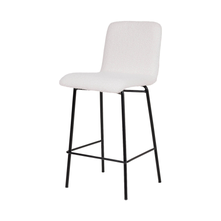 Plaza - Tabouret snack moderne en tissu et pieds en métal