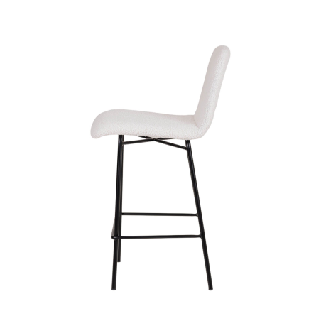Plaza - Tabouret snack moderne en tissu et pieds en métal
