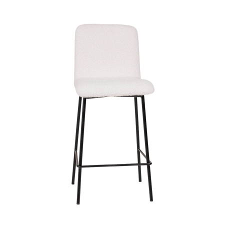 Plaza - Tabouret snack moderne en tissu et pieds en métal
