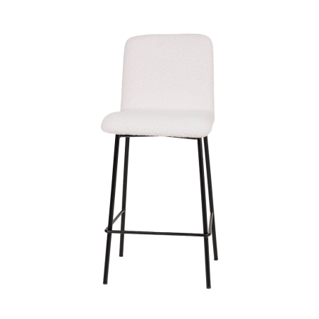 Plaza - Tabouret snack moderne en tissu et pieds en métal