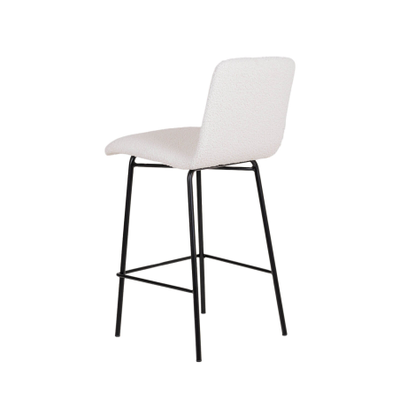Plaza - Tabouret snack moderne en tissu et pieds en métal