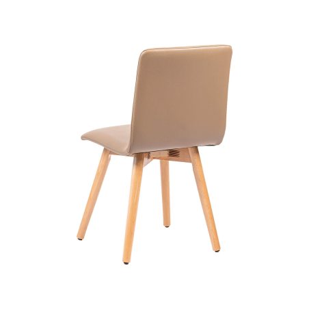 Plaza - Chaise moderne rembourrée avec pieds en bois coniques