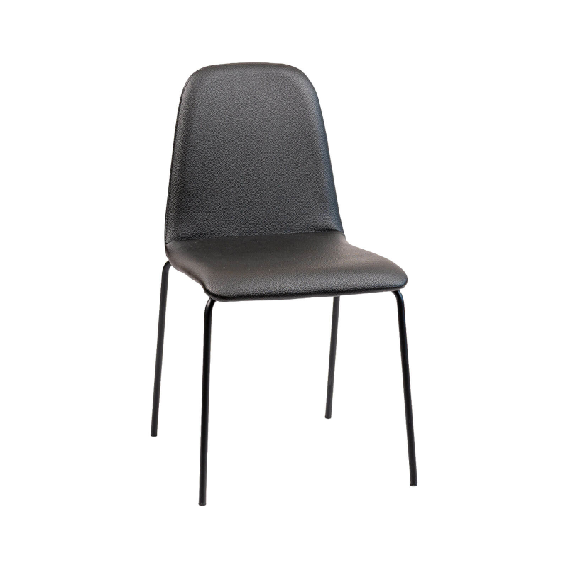 Pandora - Chaise moderne rembourrée avec pieds métal