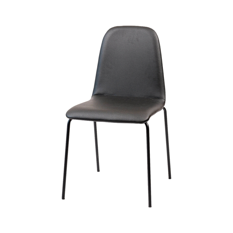 Pandora - Chaise moderne rembourrée avec pieds métal