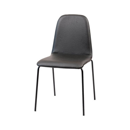 Pandora - Chaise moderne rembourrée avec pieds métal