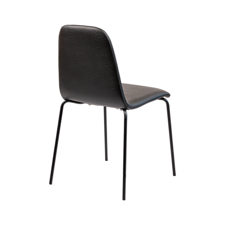 Pandora - Chaise moderne rembourrée avec pieds métal