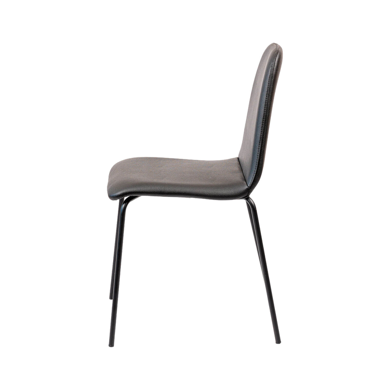 Pandora - Chaise moderne rembourrée avec pieds métal