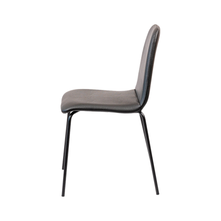 Pandora - Chaise moderne rembourrée avec pieds métal