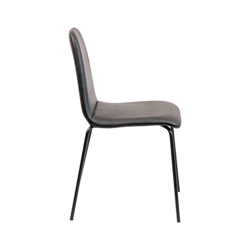 Pandora - Chaise moderne rembourrée avec pieds métal