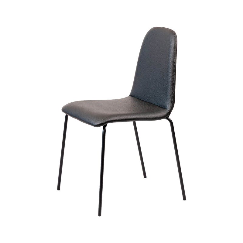 Pandora - Chaise moderne rembourrée avec pieds métal