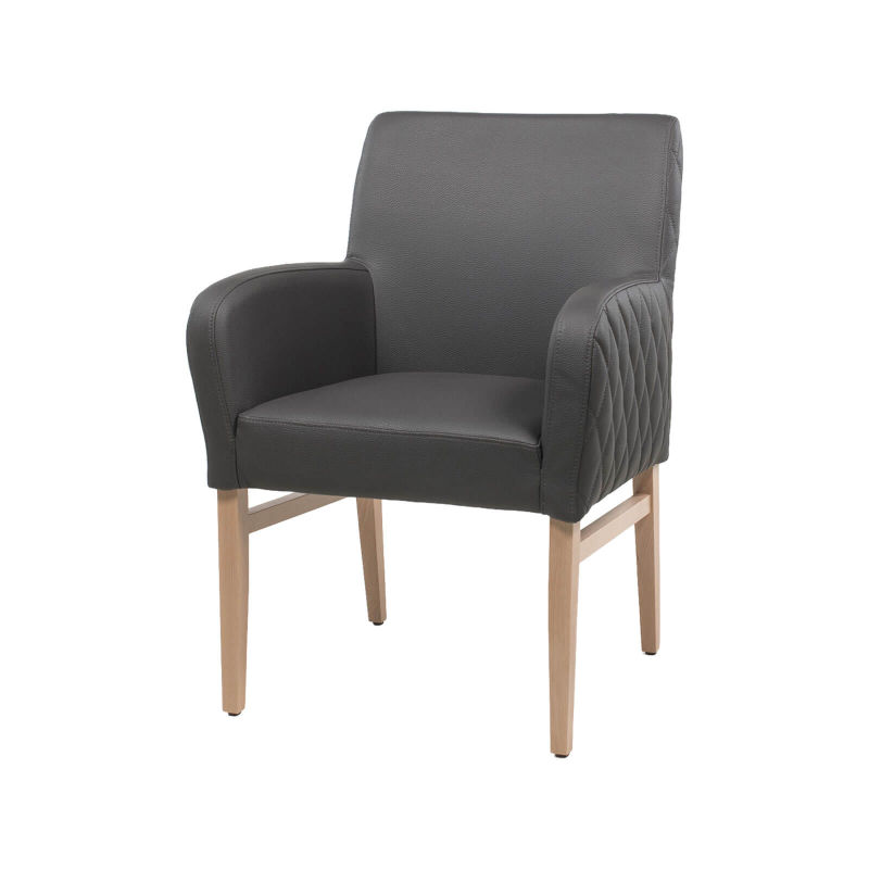 Moritz diamant-40 - Fauteuil matelassé pieds en bois massif