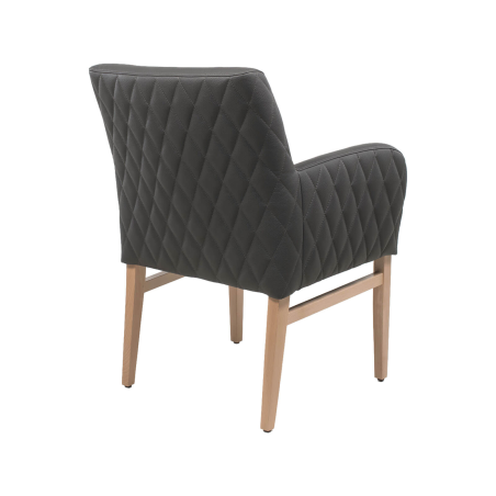 Moritz diamant-40 - Fauteuil matelassé pieds en bois massif