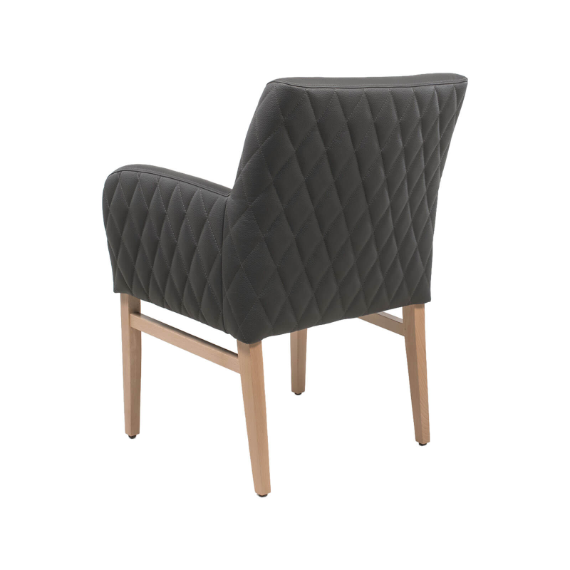 Moritz diamant-40 - Fauteuil matelassé pieds en bois massif